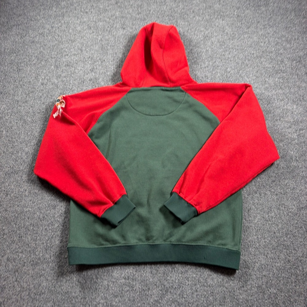 Vintage Reebok Milwaukee Bucks Hoodie Kids Size L 14-16 Green Red NBA Retro - Picture 9 of 15